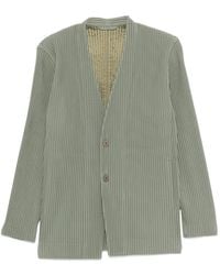 Homme Plissé Issey Miyake - Pleated Single-Breasted Jacket - Lyst