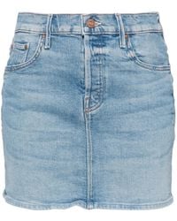 Mother - The Vagabond Denim Mini Skirt - Lyst