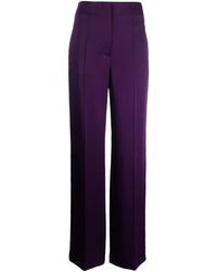 Alberta Ferretti - Pleat-Detail Straight-Leg Trousers - Lyst