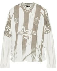 Represent - Striped Logo-Print Longsleveed T-Shirt - Lyst
