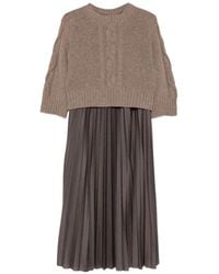 Weekend by Maxmara - Pleated Midi Dress And Sweater Set - Lyst