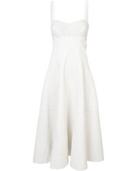 Natasha Zinko Sleeveless Quilted Midi Dress - Wit