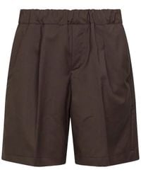 Costumein - Pleated Virgin Wool Shorts - Lyst