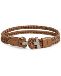 Tom Ford - Braided Leather-Trim Bracelet - Lyst