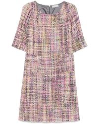 Charlott - Tweed Midi-Jurk - Lyst