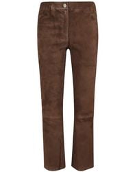 Arma - Lively Suede Flared Trousers - Lyst