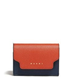 Marni - Tri-Fold Leather Wallet - Lyst