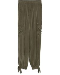 Liu Jo - Logo-Plaque Cargo Trousers - Lyst