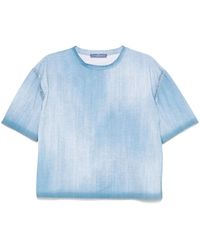Ermanno Scervino - Relaxed-Fit Light Denim-Like T-Shirt - Lyst