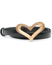 Pinko - Heart-buckle Leather Belt - Lyst