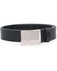 Philipp Plein - Logo-Plaque Leather Belt - Lyst