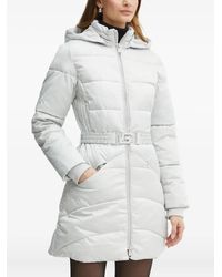Guess - Hooded Belted Jacket - Lyst