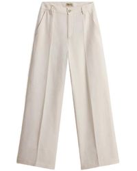 Woolrich - Belt-Loops Pressed-Crease Trousers - Lyst