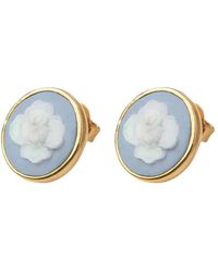Cameo & Beyond - Delicate Rose Stud Earrings - Lyst