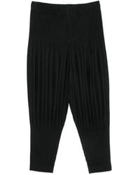 Homme Plissé Issey Miyake - Plissé-Effect Tapered Trousers - Lyst