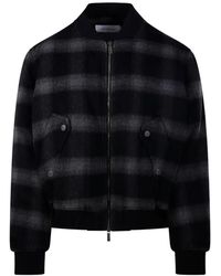 Off-White c/o Virgil Abloh - Check-Pattern Bomber Jacket - Lyst