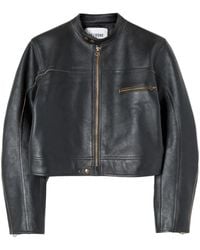 RE/DONE - Racer Zip-Up Leather Jacket - Lyst
