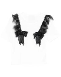 Loulou - Ruffled-Embellishment T-Shirt - Lyst