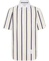 Thom Browne - Repp Striped Short-Sleeve Shirt - Lyst