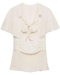 Prada - Marocain ブラウス - Lyst