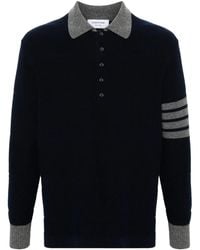 Thom Browne - 4-bar Virgin Wool Polo Shirt - Men's - Virgin Wool - Lyst
