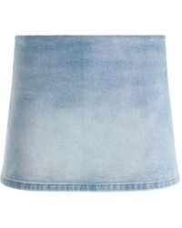 Alice + Olivia - Maci Denim Mini-Rok - Lyst