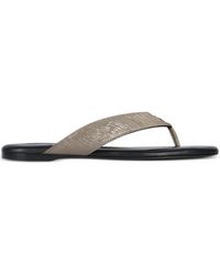 Courreges - Logo-Detail Flat Sandals - Lyst