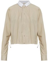 Rethinkit Studios - Logo-Patch Drawstring Shirt - Lyst