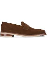 Martin Dingman - Suede Penny Loafers - Lyst