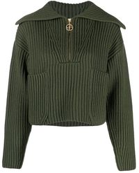 Patou - Ribbed-knit Zip-up Jumper - Lyst