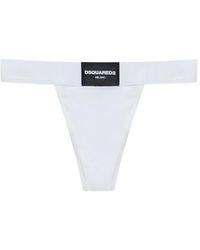 DSquared² - Tanga Mit Logo-Patch - Lyst