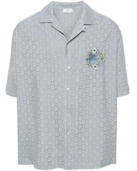 Etro - Pegaso-embroidered Patterned-jacquard Shirt - Lyst