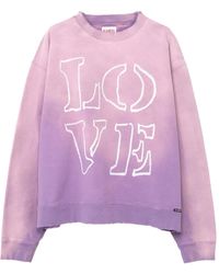 KAMIYA - Distressed-Sweatshirt Mit Love-Print - Lyst