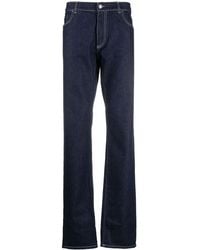 Billionaire - Contrast Stitching Straight-Leg Jeans - Lyst