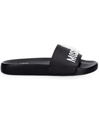 Love Moschino - Logo-Lettering Slides - Lyst