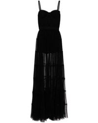 Alice + Olivia - Deena Pleated Maxi Dress - Lyst