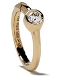 We by WHITEbIRD - 18Kt Diamond Justine Hoop Single Earring - Lyst