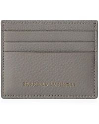 Brunello Cucinelli - Grained Calfskin Card Case - Lyst
