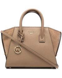 MICHAEL Michael Kors Small Avril Leather Satchel - Natural