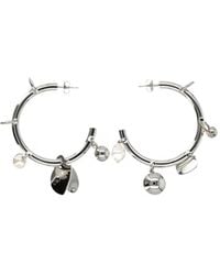 Justine Clenquet - Britt Charm-Detail Hoop Earrings - Lyst