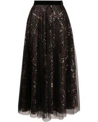 Talbot Runhof - Sequin-embellished Tulle Skirt - Lyst
