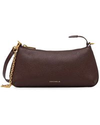 Coccinelle - Mini C-Me Chain Grainy-Leather Chain-Link Shoulder Bag - Lyst