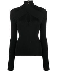 MSGM - High Neck Knitted Top - Lyst