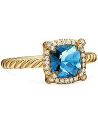 David Yurman - Petite Chatelaine トパーズ&ダイヤモンド リング 7mm 18kイエローゴールド - Lyst