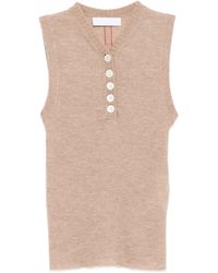 CUDDLEUP - Cashmere Buttoned Vest - Lyst