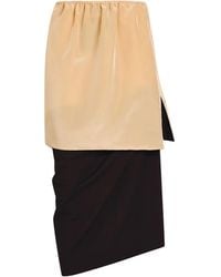 Calvin Klein - Elastic-Waistband Slit Midi Skirt - Lyst