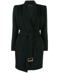 Alexandre Vauthier Belted Blazer Dress - Black