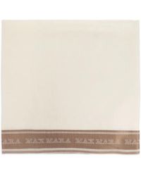 Max Mara - Jacquard Logo Silk And Cashmere Scarf - Lyst