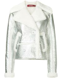 Sies Marjan Metallic Faux Shearling Biker Jacket