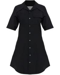 Ami Paris - Button Short-Sleeve Dress - Lyst